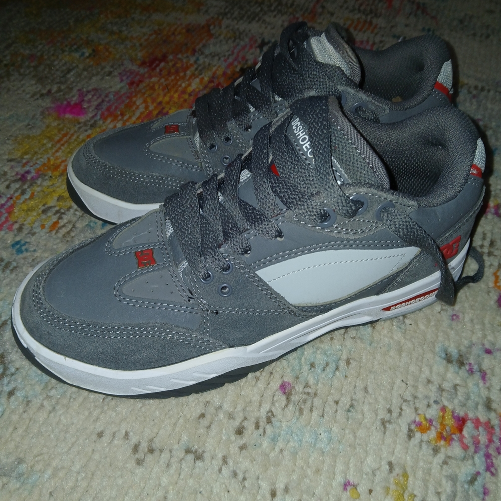 DC Shoes Red Gray and White